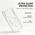 Jencakoo Clear Magnetic Case for iPhone 17 Pro & 18 Pro – Anti-Yellowing, MagSafe Compatible