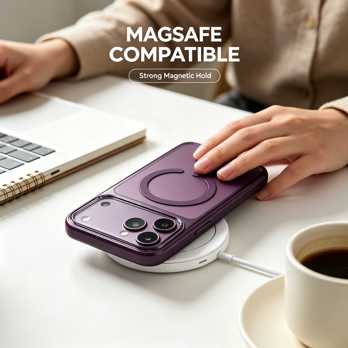 Jencakoo Magnetic Case for iPhone 17 Pro & 18 Pro – MagSafe Compatible