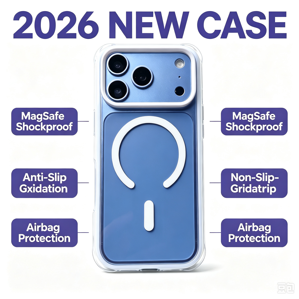 Jencakoo MagSafe Case for iPhone 17 Pro & 18 Pro – Anti-Yellowing, Air Cushion Shockproof Protection