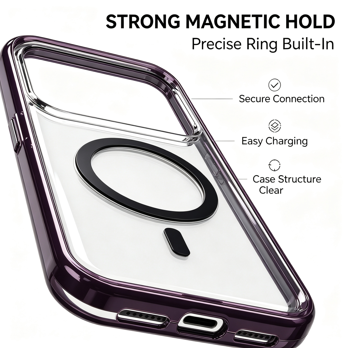 Jencakoo Magnetic Case for iPhone 17 Pro & 18 Pro – MagSafe Compatible