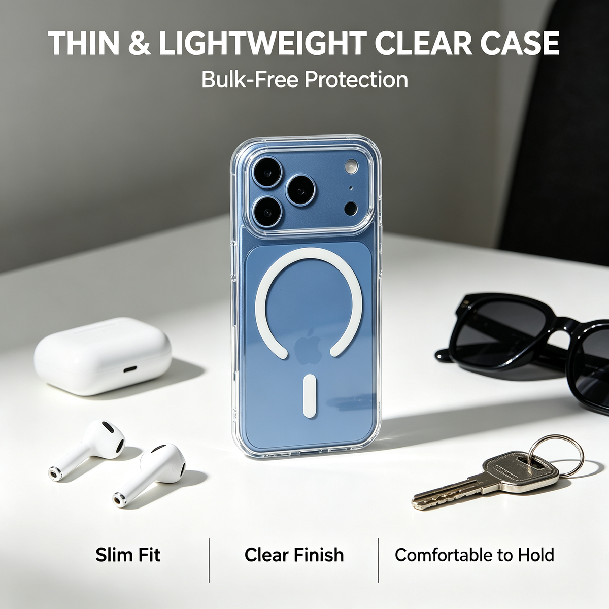 Jencakoo Clear Magnetic Case for iPhone 17 Pro Max & 18 Pro Max – Anti-Yellowing, MagSafe Compatible